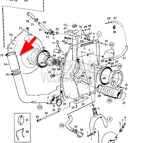 Volvo Penta Uitlaatslang Volvo Penta 24069348 - 834751