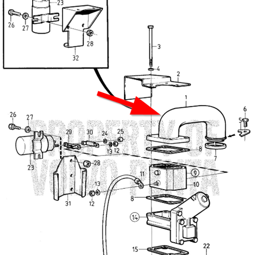 Volvo Penta Tubo de conexión Volvo Penta 847823