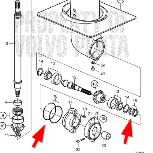 Volvo Penta Service kit saildrive 130S Volvo Penta 24940252 - 889672