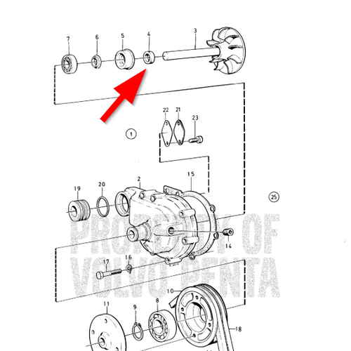 Volvo Penta Wear ring Volvo Penta 421306