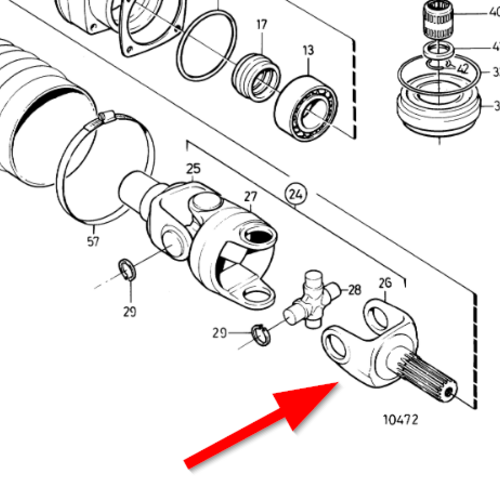 Volvo Penta Fork universal joint 3860230 Volvo Penta 854617