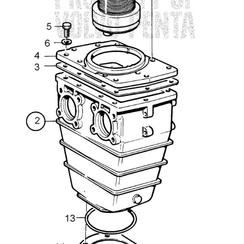 Heat exchanger housing for 3828469 Volvo Penta 865303