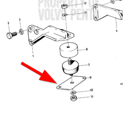 Montageplatte Volvo Penta 807226