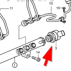 Válvula de control D3- Volvo Penta 31216313