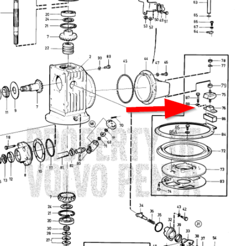 Volvo Penta Unterstützung für Saildrive Volvo Penta 850338