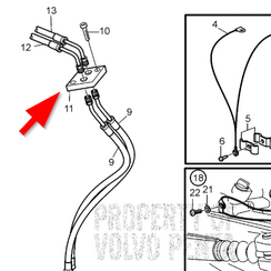 Anschlussplatte Volvo Penta 3863236
