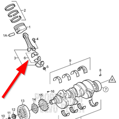 Connecting rod bearing Volvo Penta 21179992 - 3854955