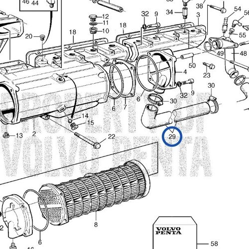 Volvo Penta Schlauch TAMD63 Volvo Penta 866217