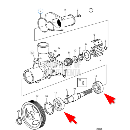 Volvo Penta Ball bearing Volvo Penta 181648
