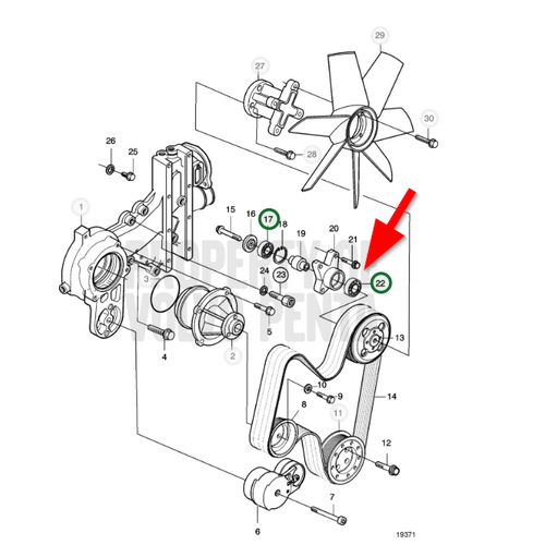 Volvo Penta Kogellager Volvo Penta 181648
