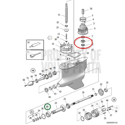 Volvo Penta Rodamiento de bolas Volvo Penta 3850852 - 853949