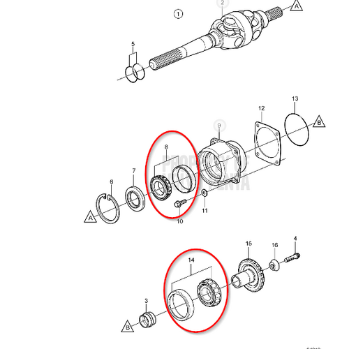 Volvo Penta Kogellager Volvo Penta 3850852 - 853949