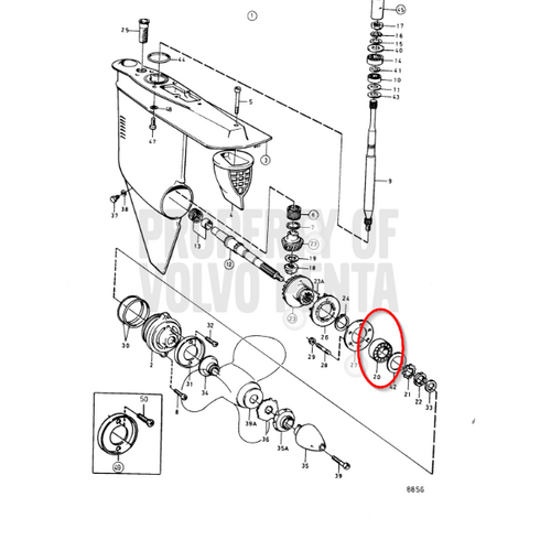 Volvo Penta Ball bearing Volvo Penta 854541