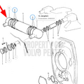 Volvo Penta Silenciador de placa final Volvo Penta 854445