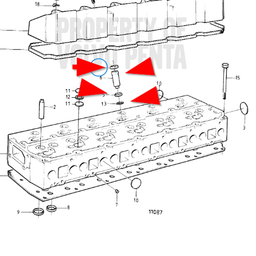 Volvo Penta Spray sleeve kit Volvo Penta 881255