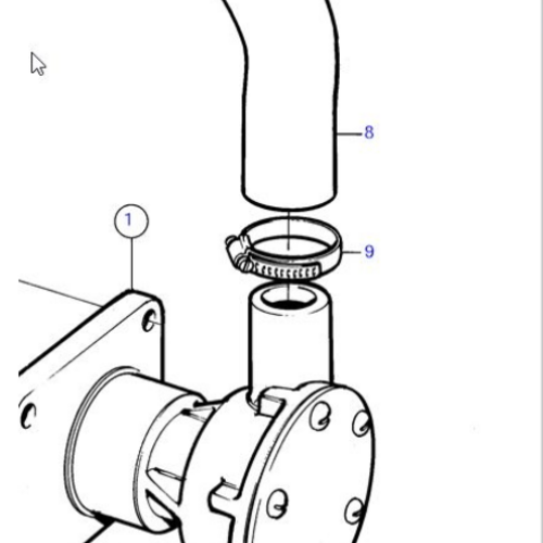 Volvo Penta Gummi-Kühlwasserschlauch Volvo Penta 3580526
