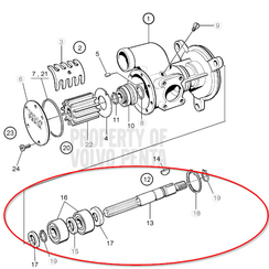 Seewasserpumpenschaftsatz Volvo Penta 21951479