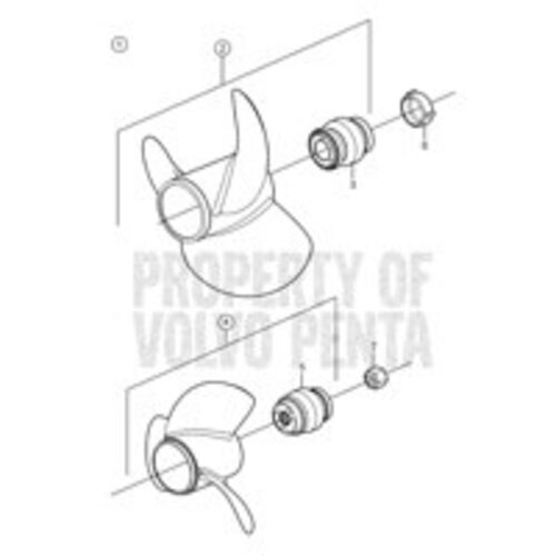 Volvo Penta Hélice Duoprop de aluminio tipo D Volvo Penta DPS
