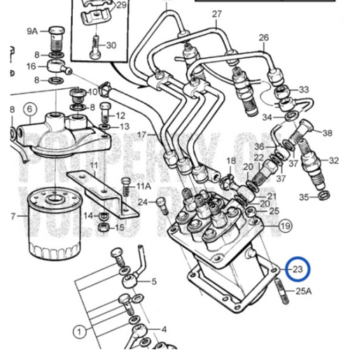 Volvo Penta Spacer kit MD2040 Volvo Penta 3580591