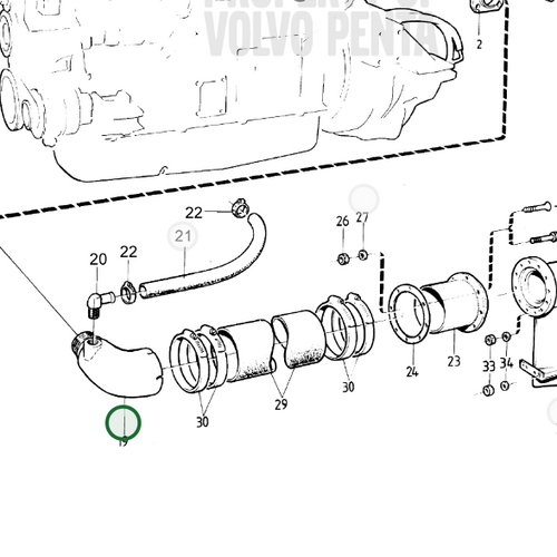 Volvo Penta Uitlaatbocht Volvo Penta v