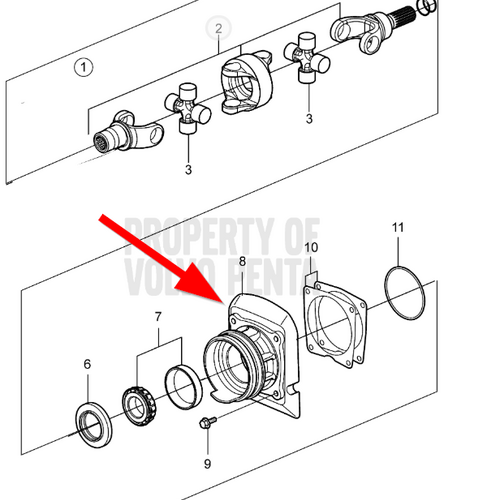 Volvo Penta Bearing housing DPH-DPR Volvo Penta 3862253