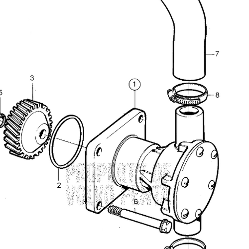 Volvo Penta Gummi-Kühlwasserschlauch Volvo Penta 3580526