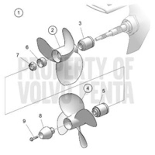 Volvo Penta Propeller Duoprop Type H drive DPH/DPI stainless steel Volvo Penta
