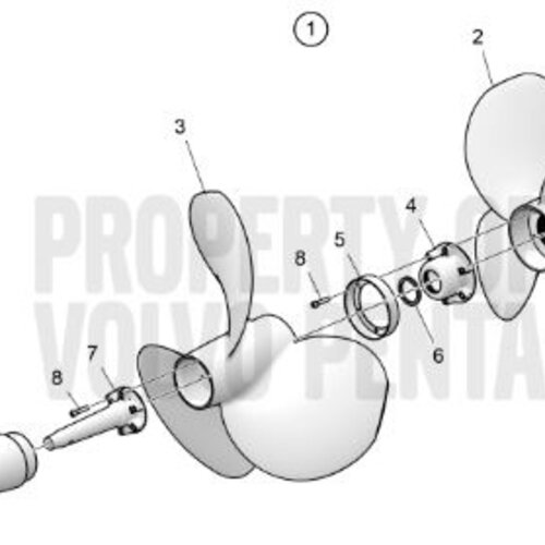 Volvo Penta Propeller Duoprop IPS 3/ IPS 30 Type Q/QS nibral Volvo Penta