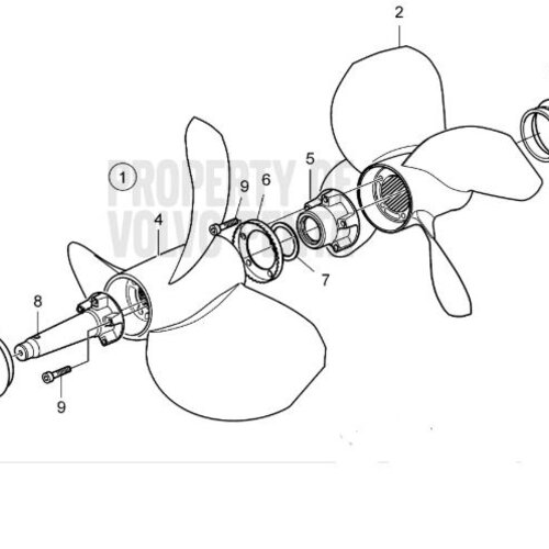 Volvo Penta Propeller Duoprop IPS 2/ IPS 20 Type P/PS nibral Volvo Penta
