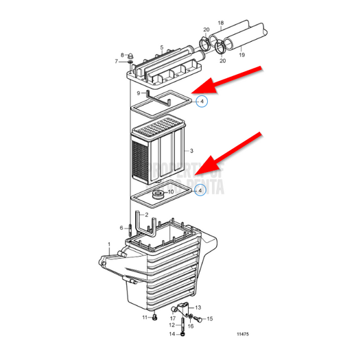 Volvo Penta Pakking  Volvo Penta 860920