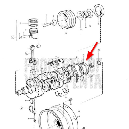 Volvo Penta Oil seal Volvo Penta 6842160 - 430118