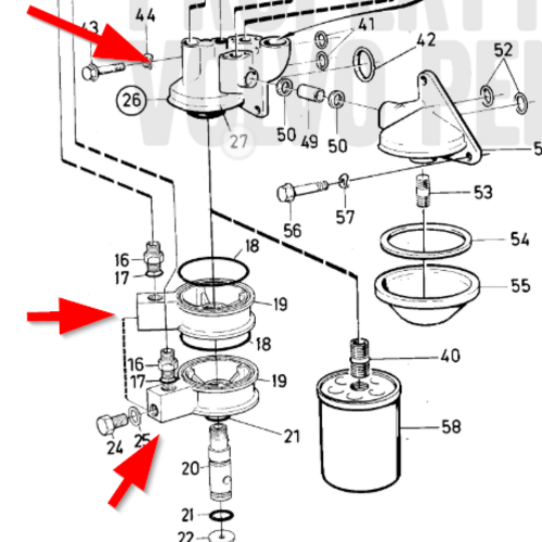 Volvo Penta Oliefilterhuis Volvo Penta 864611 - 471600