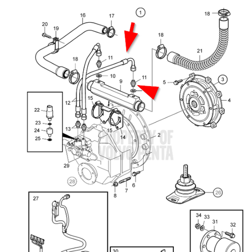 Volvo Penta Manguera de aceite Volvo Penta 24068387 -  23541483