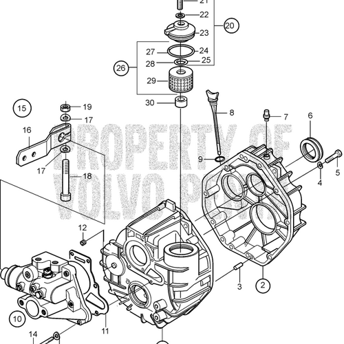 Volvo Penta Keerkoppeling HS25A-B Volvo Penta 21158904 - 3887055