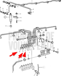 Delivery pipe kit Volvo Penta 846132 - 846133 - 846134
