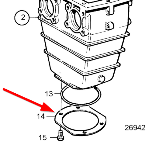 Volvo Penta Heat exchanger clamp ring 3828469 Volvo Penta 847569