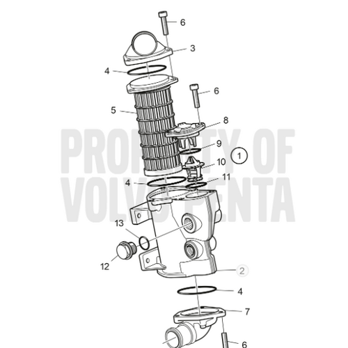 Volvo Penta Enfriador de aceite D11 Volvo Penta 21230918