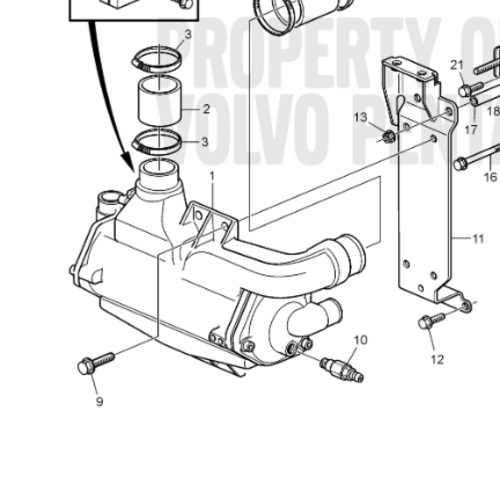 Volvo Penta Aftercooler D3 Volvo Penta 3819136