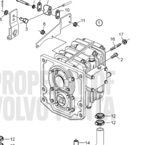 Volvo Penta Caja de cambios MS15L-A con relación 2.14:1 Volvo Penta 3582238