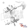 Volvo Penta Hélice Duoprop tipo H Unidad  DPH/DPI de acero inoxidable Volvo Penta