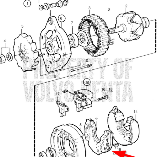 Volvo Penta Diode bridge Volvo Penta 1698689 - 872383