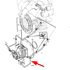 Cooling water pipe for MS2 reversing gear Volvo Penta  846082