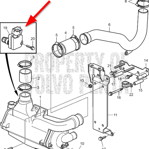 Volvo Penta Sensor de presión D3 Volvo Penta 31355463 - 30622083