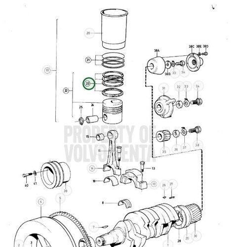 Volvo Penta Zuigerveren set  Volvo Penta 875498