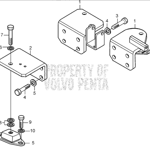 Volvo Penta Gummimotorhalterungen Volvo Penta 856834