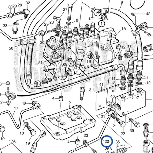 Volvo Penta Ölrücklaufleitung Volvo Penta 866995