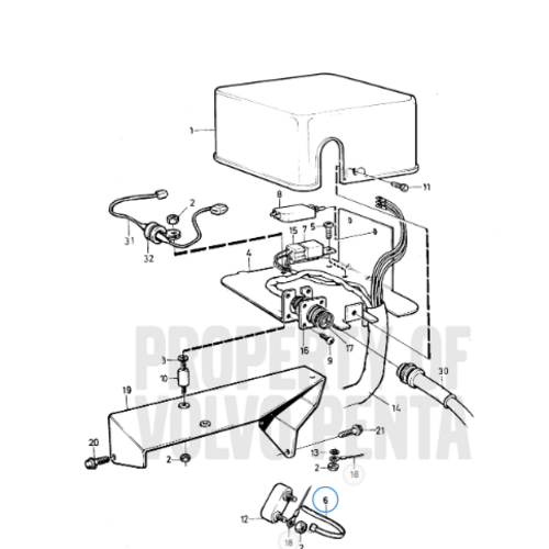Volvo Penta Kabelbaum mit Relaiskasten Volvo Penta 873596