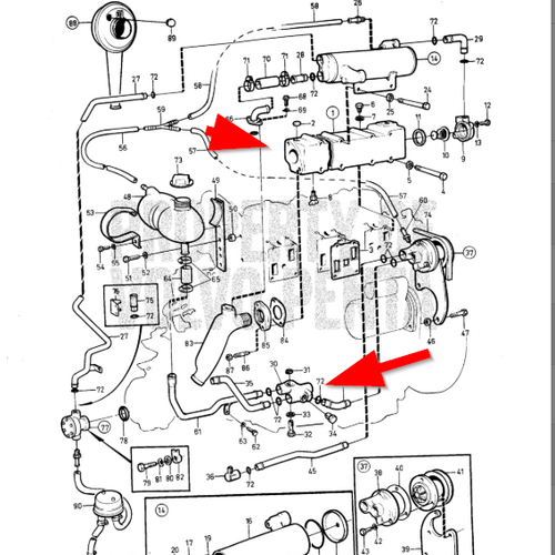 Volvo Penta Colector de escape MD11 Volvo Penta 829930 - 833369