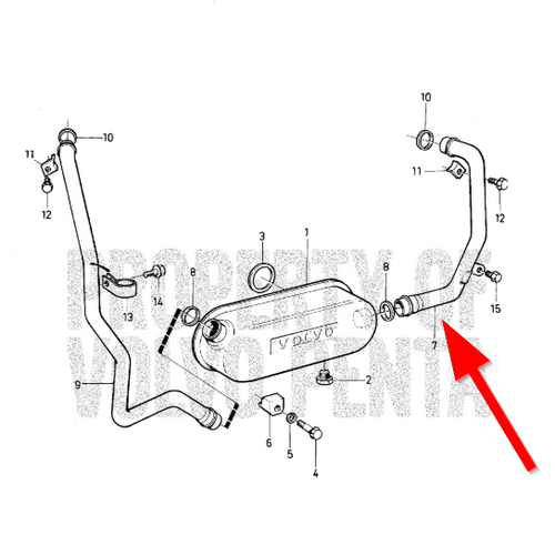 Volvo Penta Cooling water pipe Volvo Penta 421650