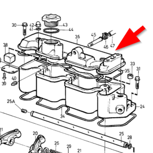 Volvo Penta Tapa de válvulas MD2040 Volvo Penta 3580497